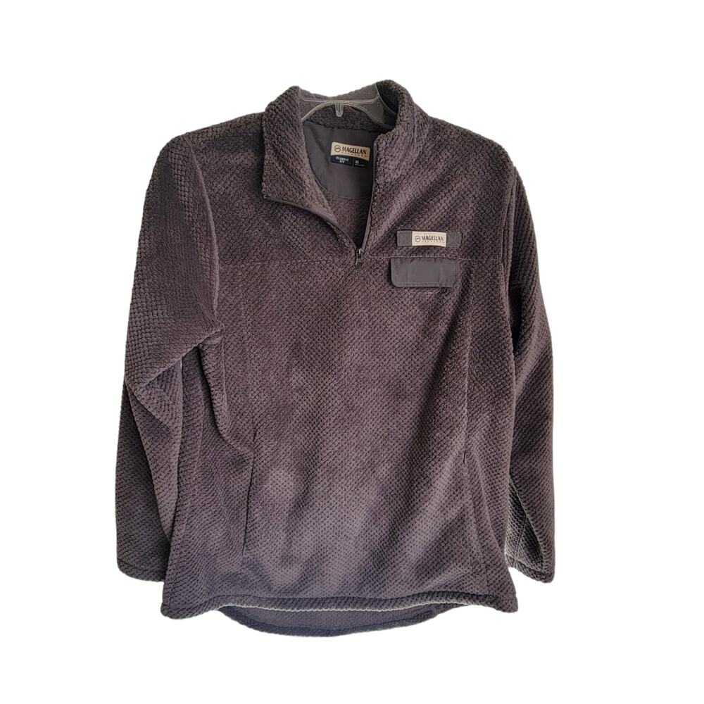 Magellan Men Pullover Willow Creek model Grey‎ Color Fleece Soft Size XL